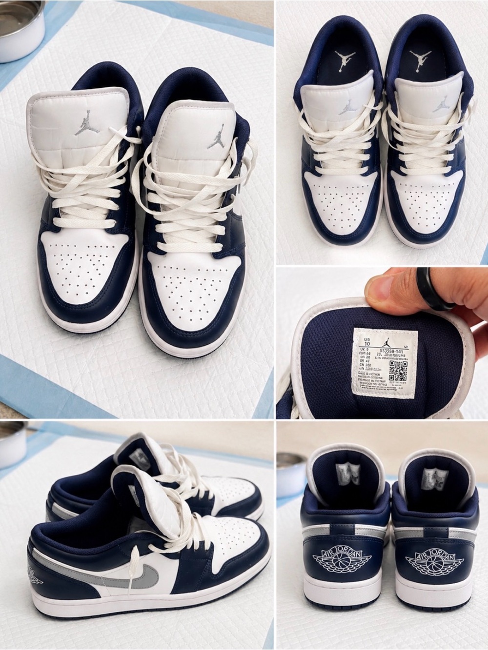 Dallas Cowboys Air Jordan 1 Low White & Navy Sneakers size 9 👟👟👟